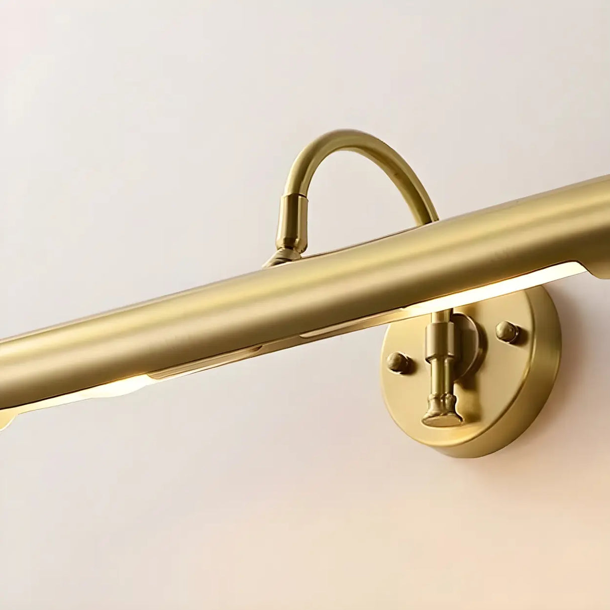 Cylinder Modern Gold Metal Wall Mounted Vanity Light Image - 8