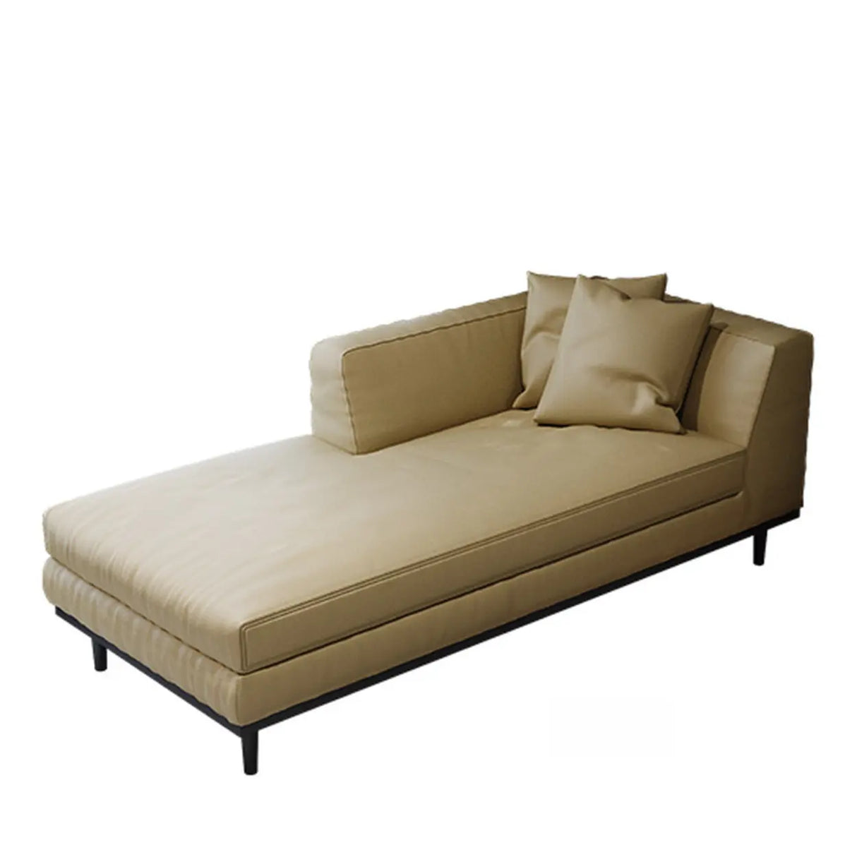 Dark Brown Antifouling Faux Leather Right-Arm Chaise Image - 5