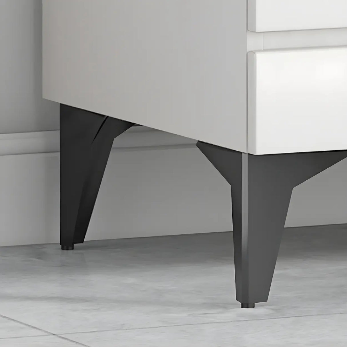 Dark Khaki Finish Oak Wood Dresser for Drawers Image - 15