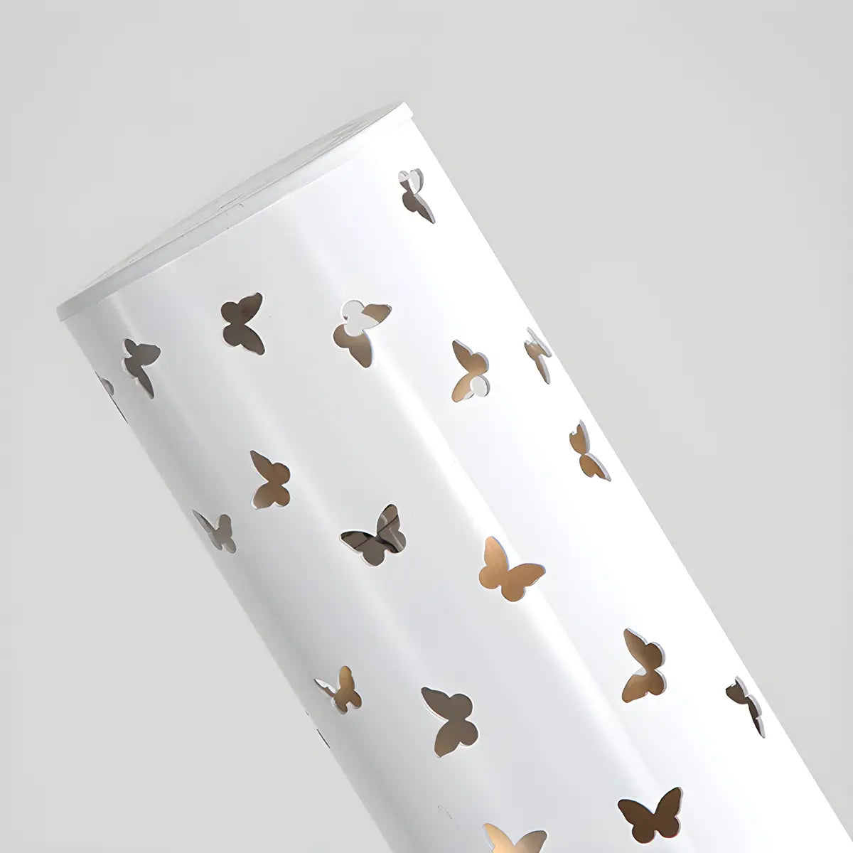 Decorative Butterfly Pattern Cylinder Metal Floor Lamp Image - 9