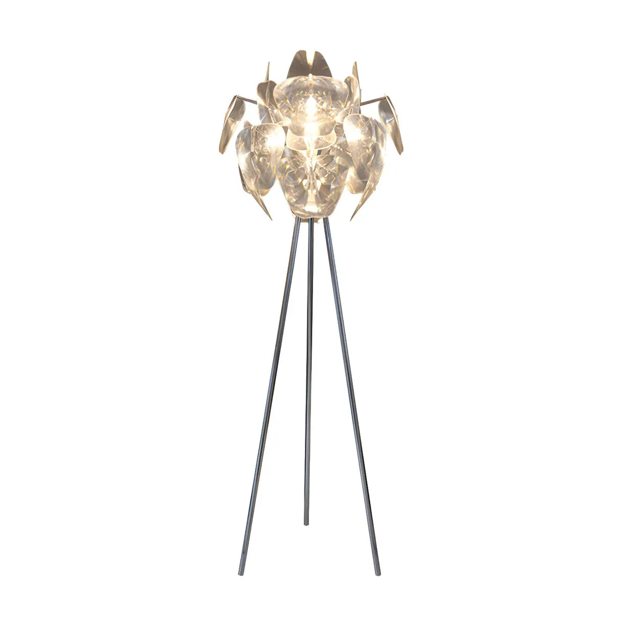 Decorative Clear Multi-storey Shade Metal Floor Lamp Image - 5