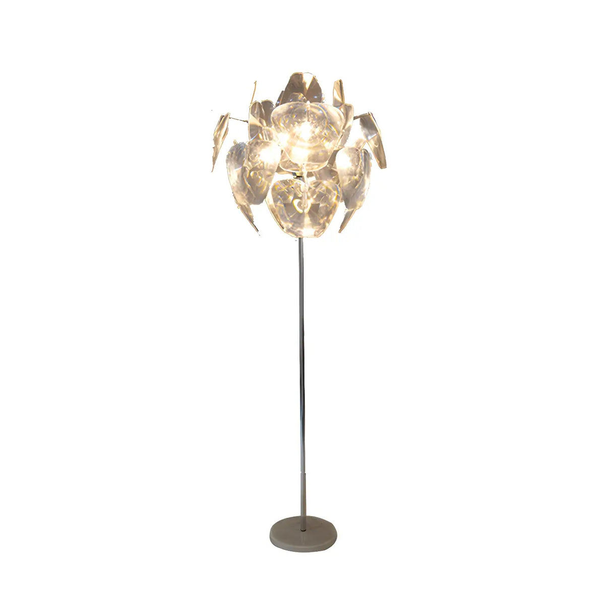 Decorative Clear Multi-storey Shade Metal Floor Lamp Image - 6