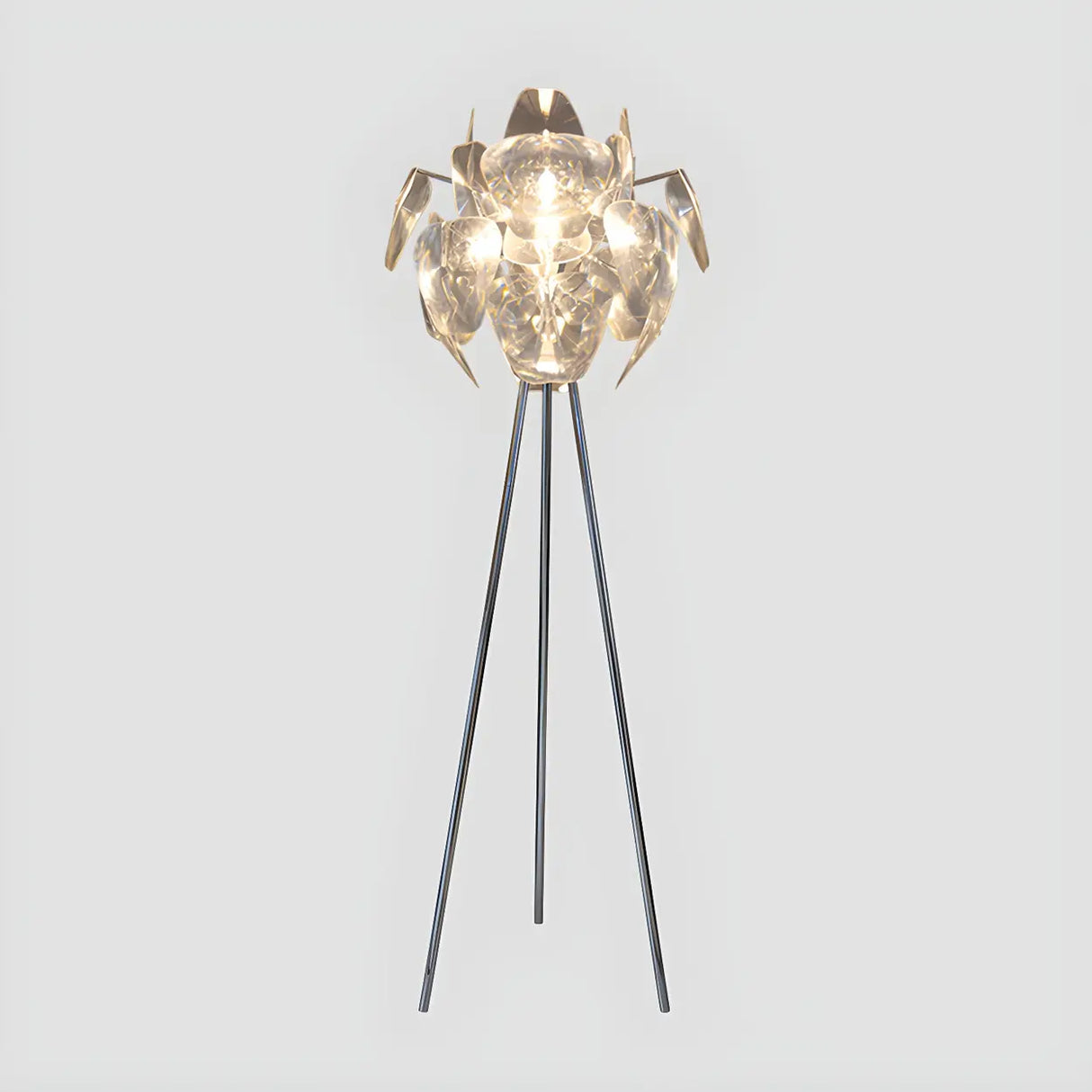 Decorative Clear Multi-storey Shade Metal Floor Lamp Image - 7