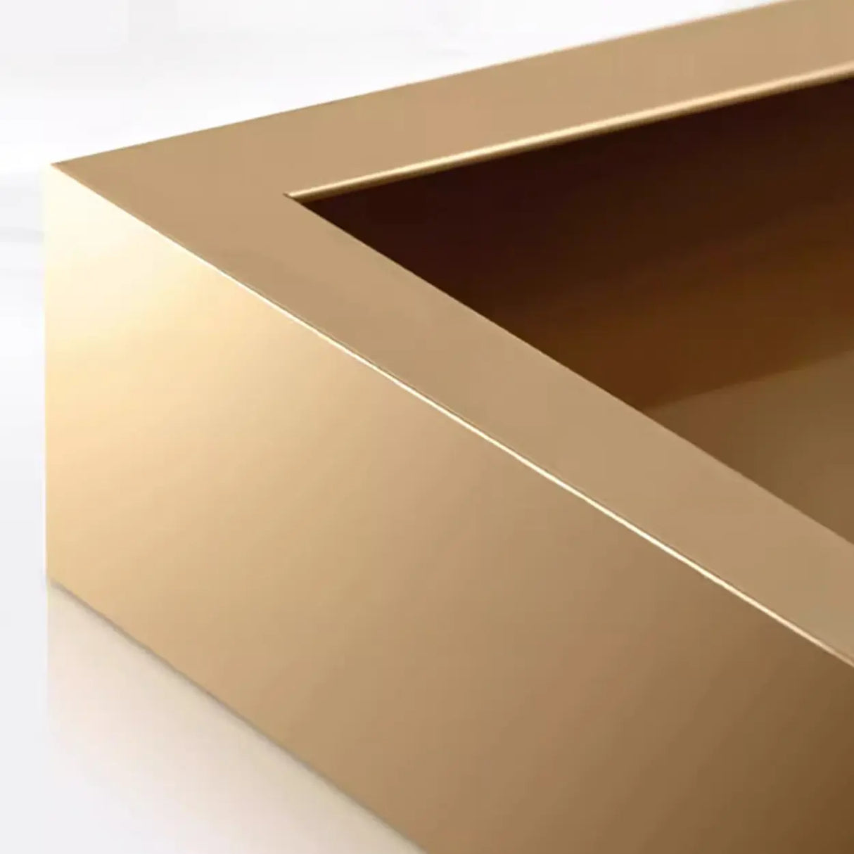 Decorative Curved Marble-Top Cream Storage Console Table Image - 14