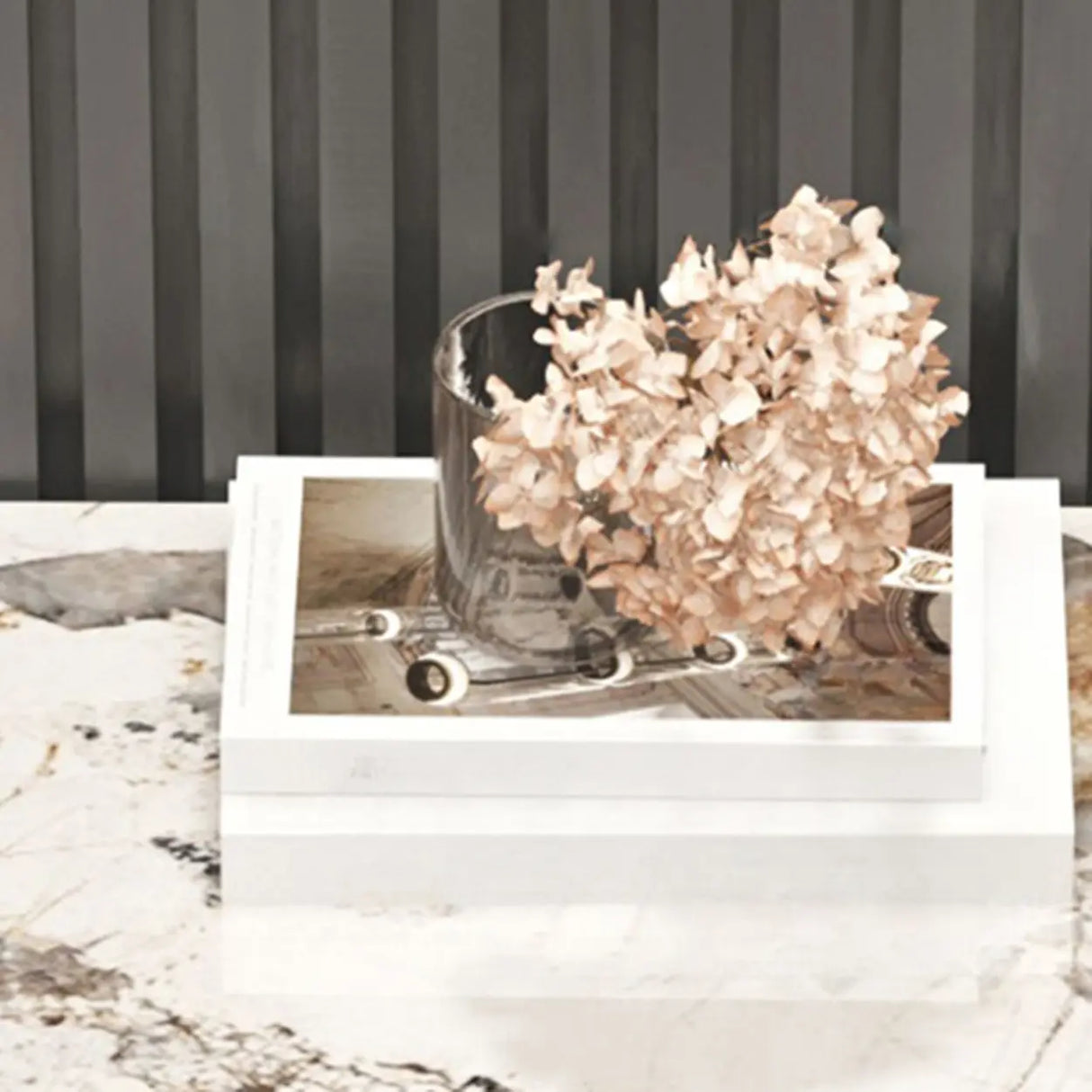 Decorative Curved Marble-Top Gold Accents Console Table Image - 7