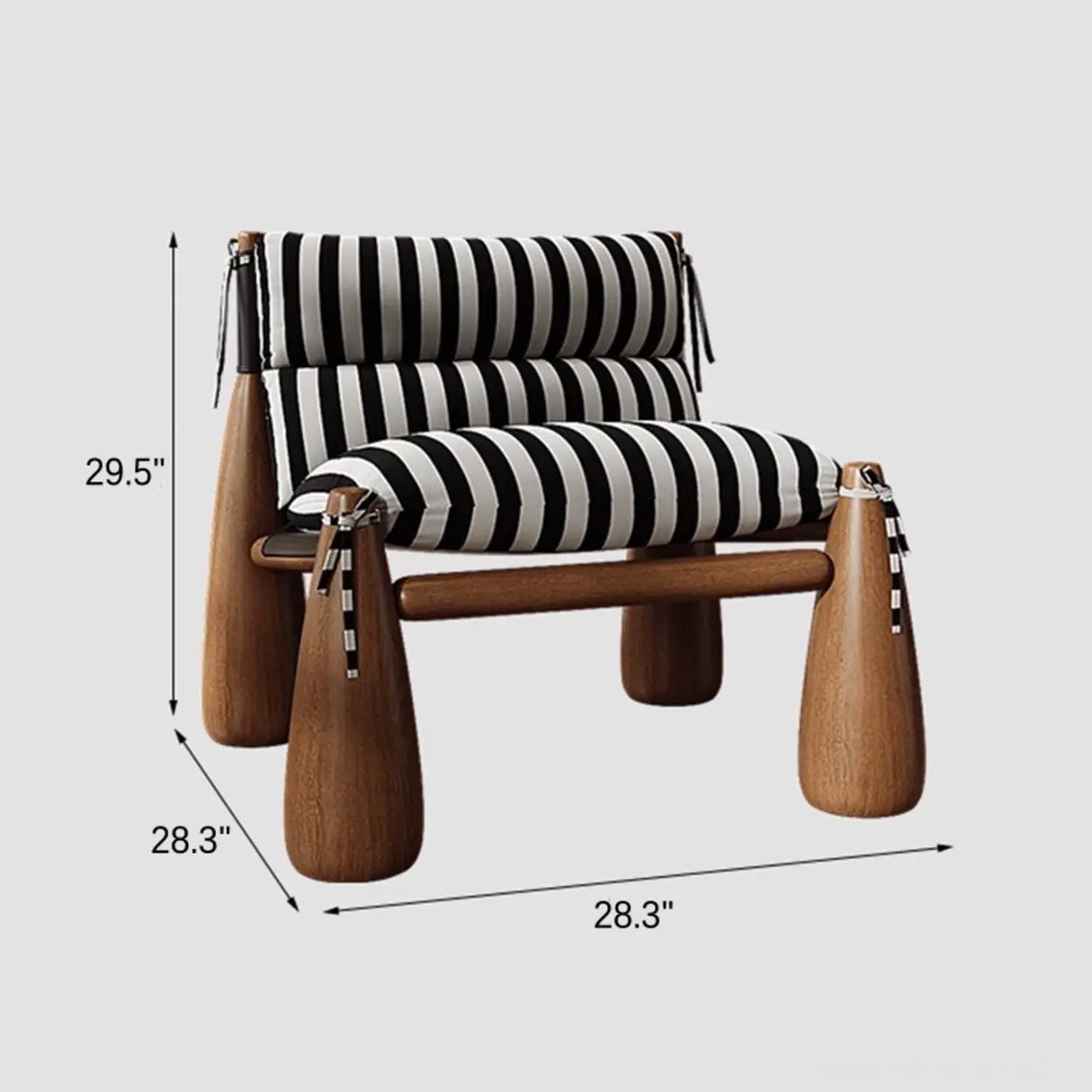 Designer Wood Leg Living Room Cushion Accent Chair