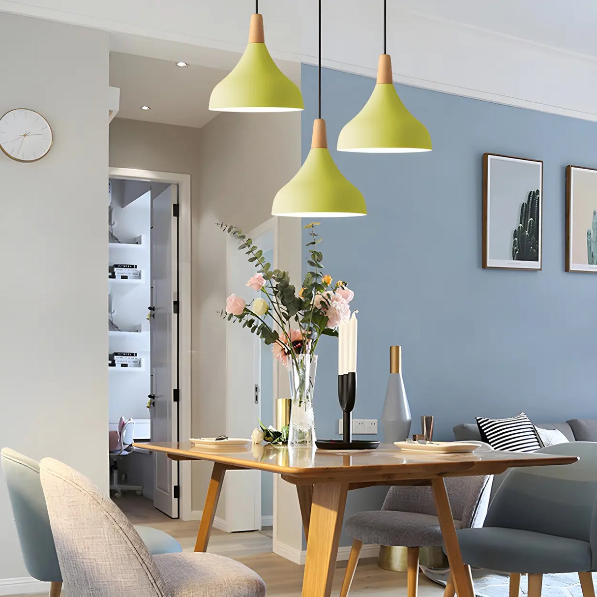 Dining Room Adjustable Iron Unique-Shaped Pendant Light Image - 8