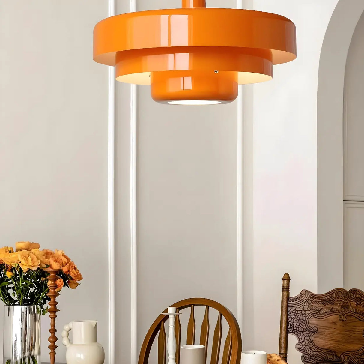 Dining Room Mini Aluminum Multi-Tier Pendant Light Image - 18