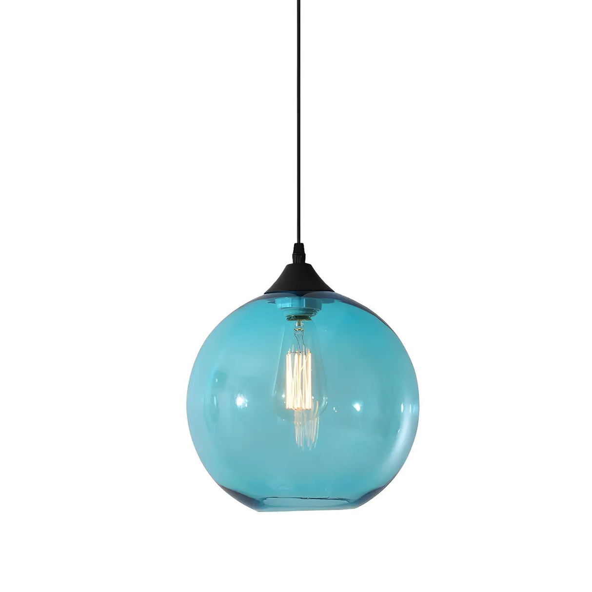 Dining Room Mini Glass Globe-Shaped Pendant Light Image - 26