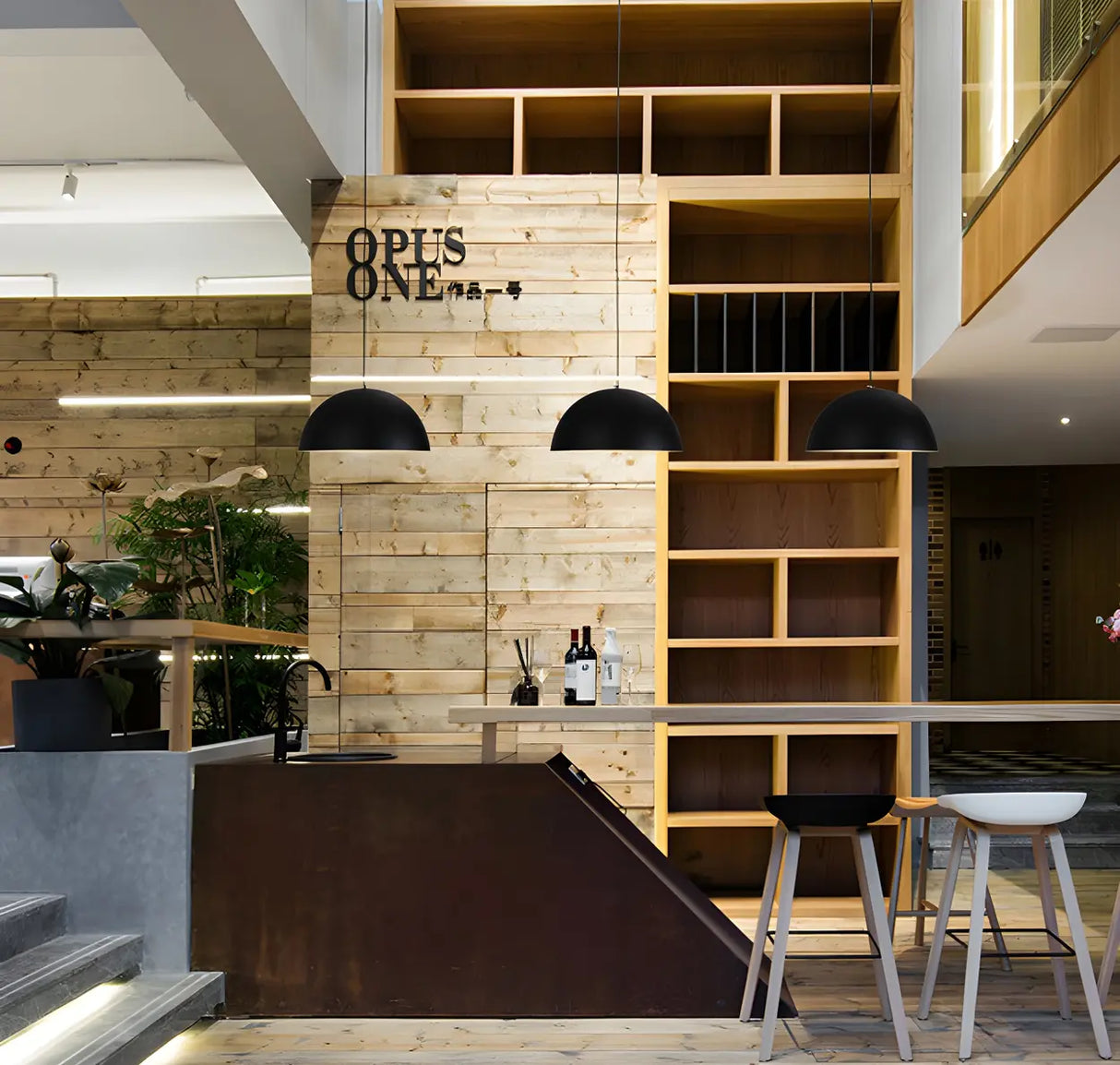 Dining Room Simple Semicircle Aluminum Pendant Light Image - 11