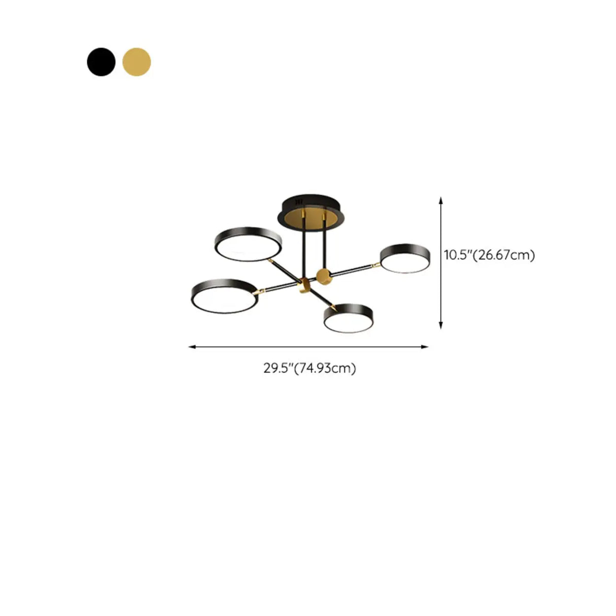 Dining Room Sputnik Round Semi-Flush Mount Lamp 8-Light Image - 19