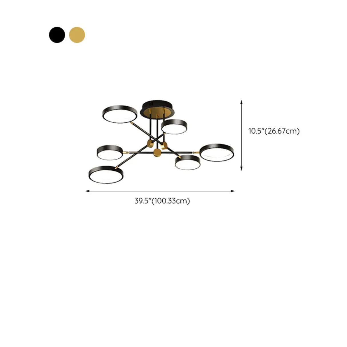 Dining Room Sputnik Round Semi-Flush Mount Lamp 8-Light Image - 20