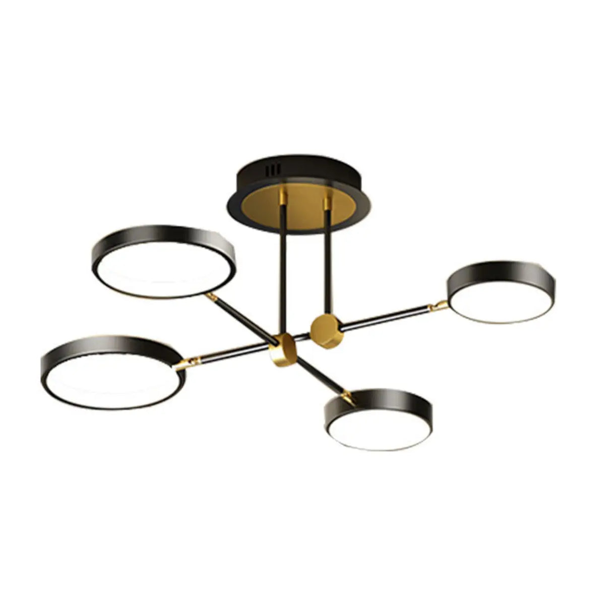 Dining Room Sputnik Round Semi-Flush Mount Lamp 8-Light Image - 5