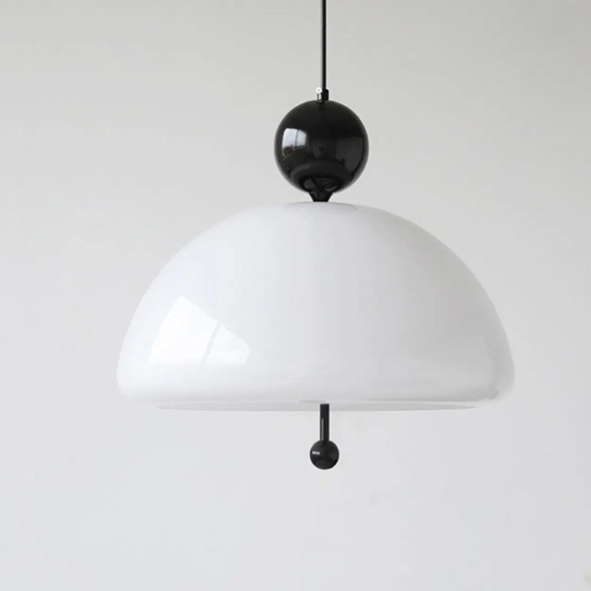 Dome Glass Red Ball White Modern Chandeliers Dining Room Image - 11