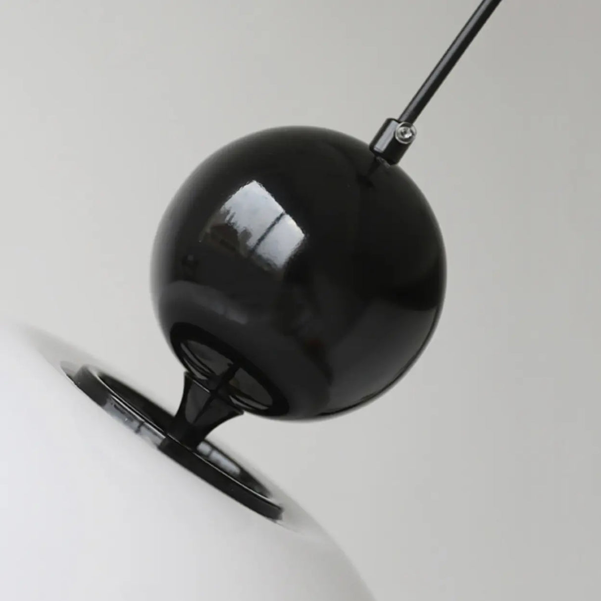 Dome Glass Red Ball White Modern Chandeliers Dining Room Image - 13