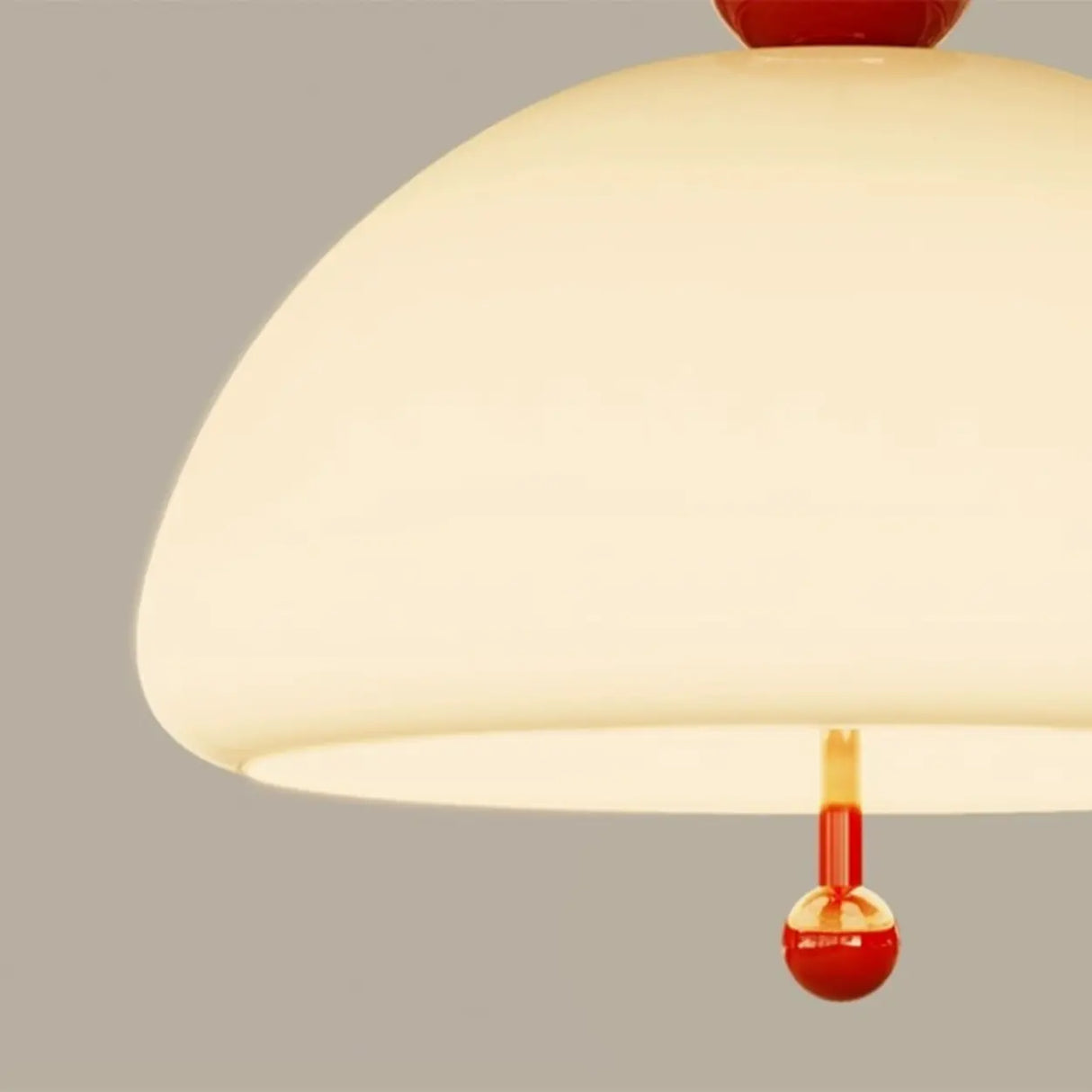 Dome Glass Red Ball White Modern Chandeliers Dining Room Image - 14