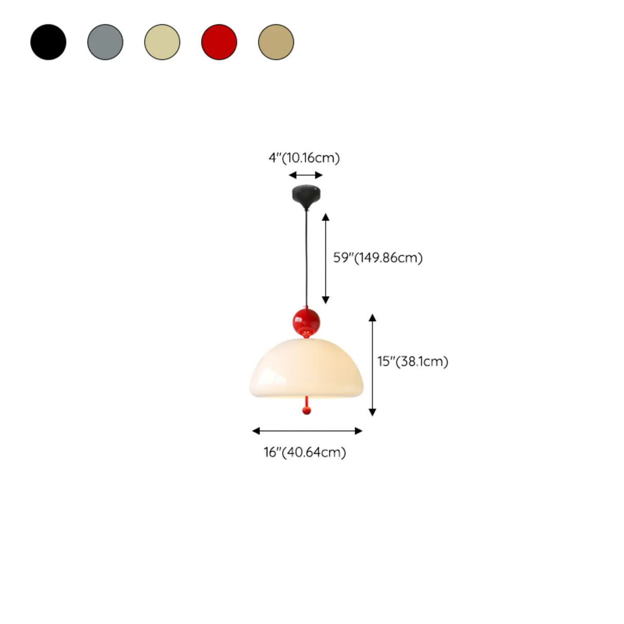 Dome Glass Red Ball White Modern Chandeliers Dining Room