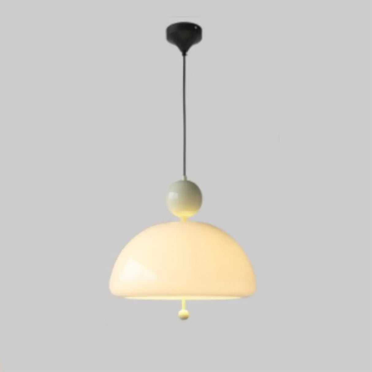 Dome Glass Red Ball White Modern Chandeliers Dining Room Image - 3