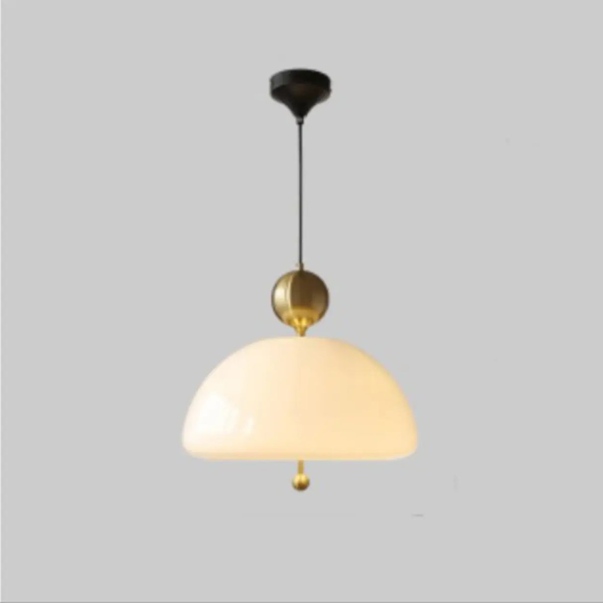 Dome Glass Red Ball White Modern Chandeliers Dining Room Image - 5