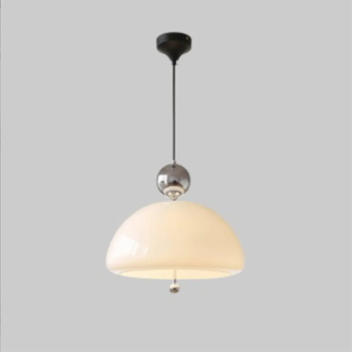 Dome Glass Red Ball White Modern Chandeliers Dining Room Image - 7