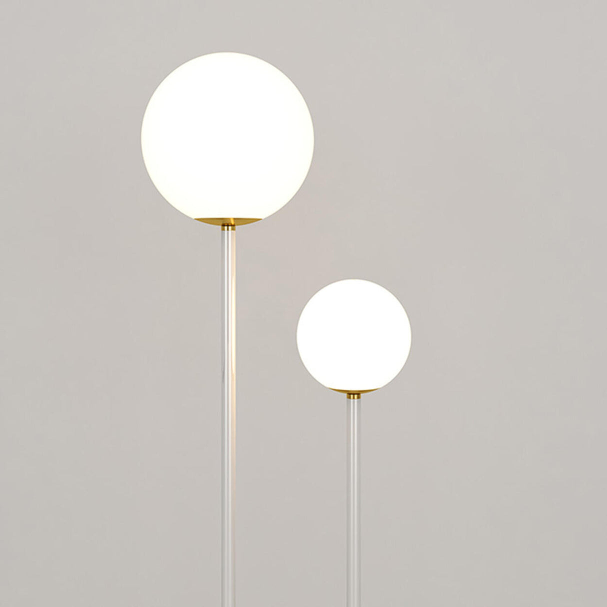 Double Globe and U-Shaped Modern Red Floor Light Image - 10