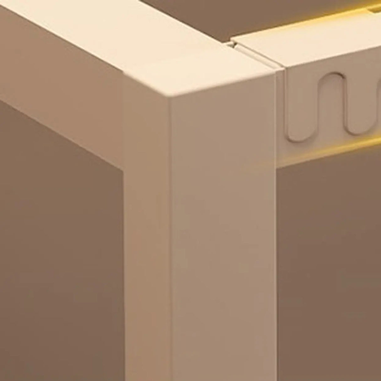 Double White Wooden Writing Desk with Storage Image - 4