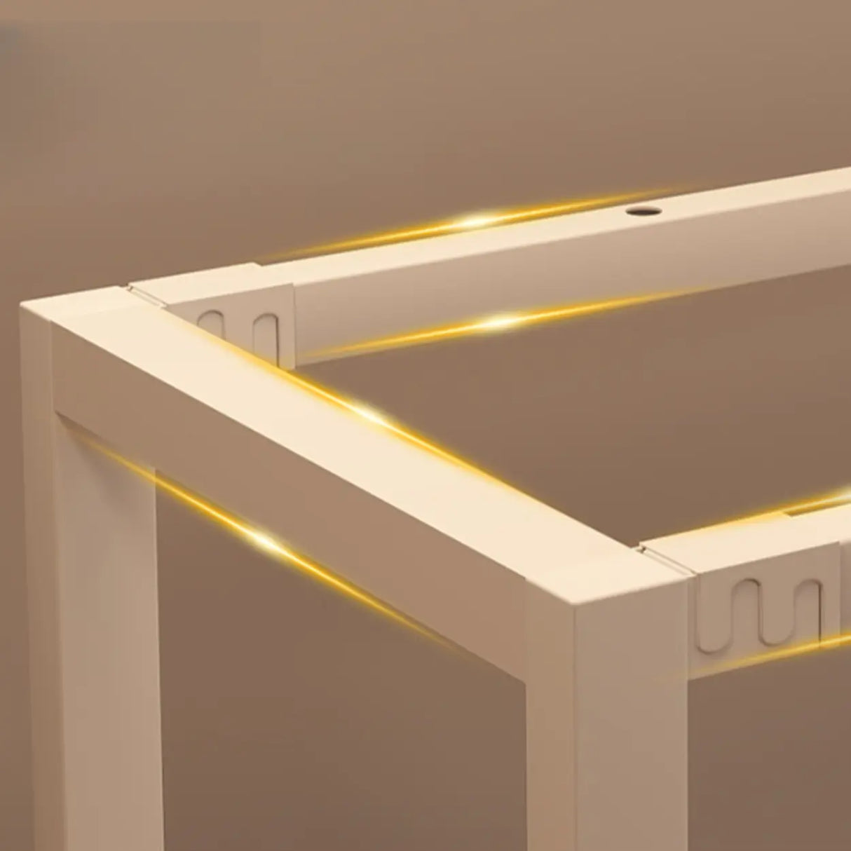 Double White Wooden Writing Desk with Storage Image - 9