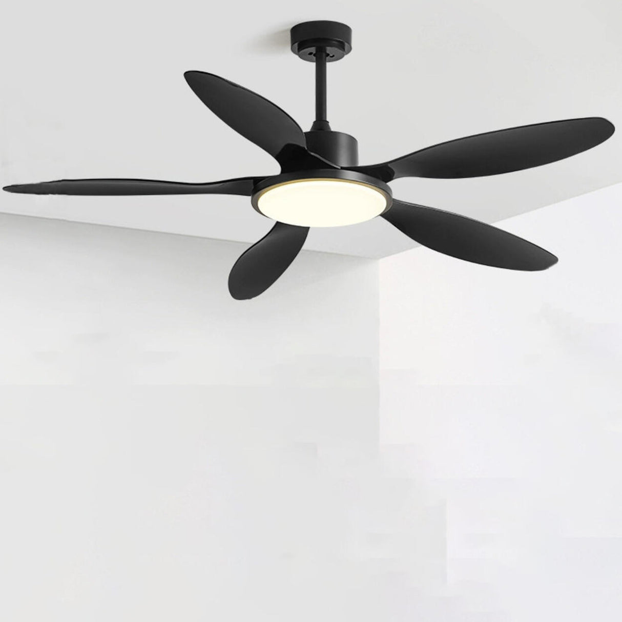 Down Rod Simple Wood Blade Standard Ceiling Fan Light Image - 10