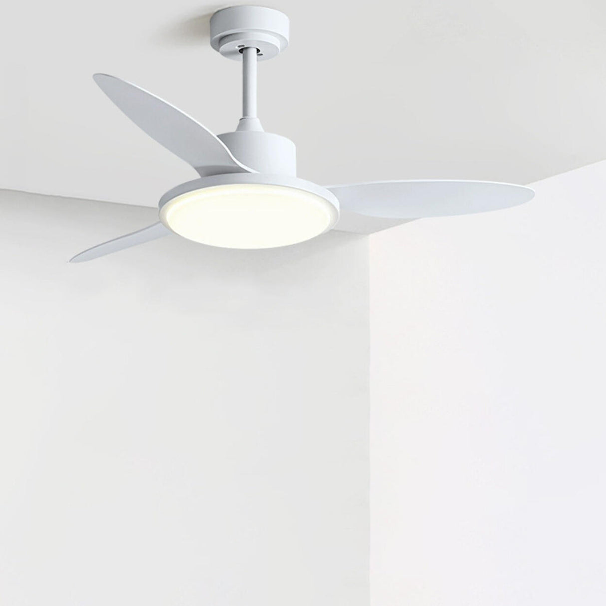 Down Rod Simple Wood Blade Standard Ceiling Fan Light Image - 15