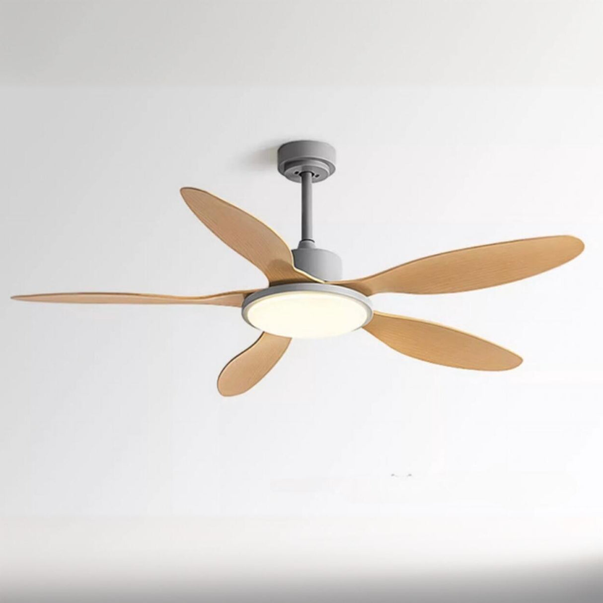 Down Rod Simple Wood Blade Standard Ceiling Fan Light Image - 17