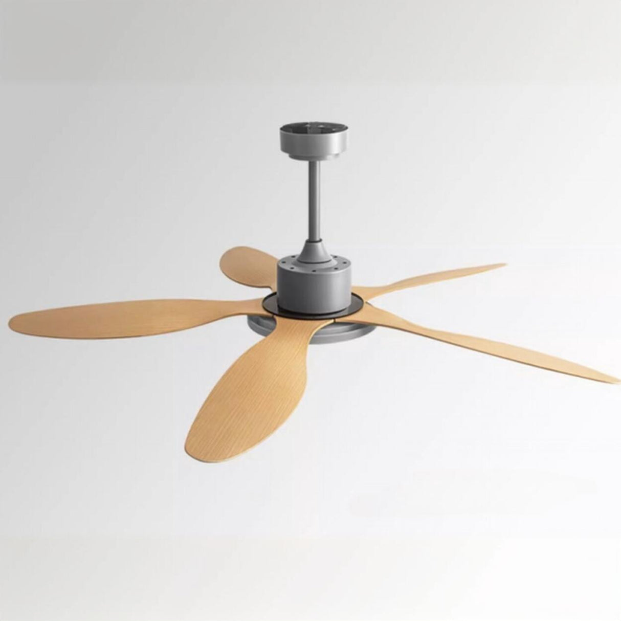 Down Rod Simple Wood Blade Standard Ceiling Fan Light Image - 18