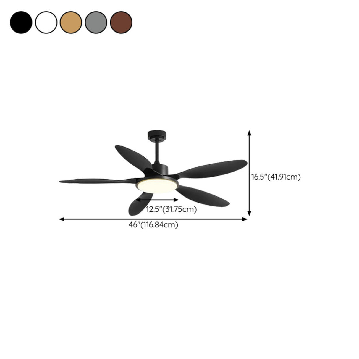 Down Rod Simple Wood Blade Standard Ceiling Fan Light Image - 26