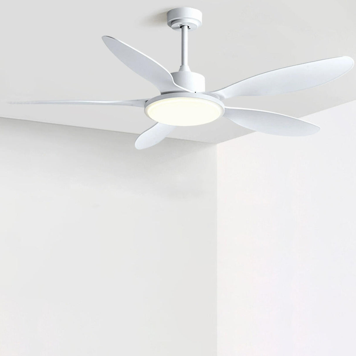 Down Rod Simple Wood Blade Standard Ceiling Fan Light Image - 9
