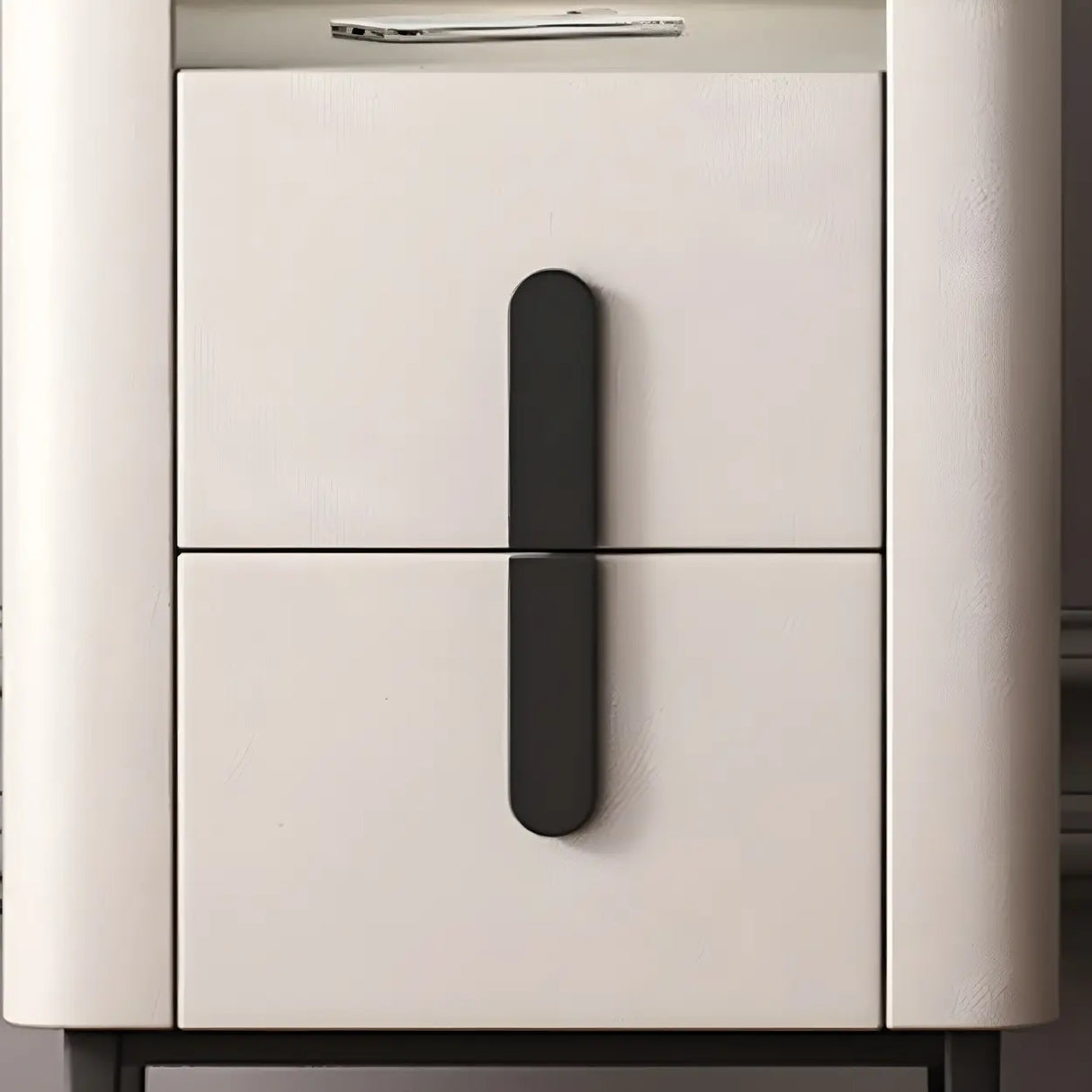 Drawer Storage Wood Off-White Lighting Stone Nightstand Image - 18