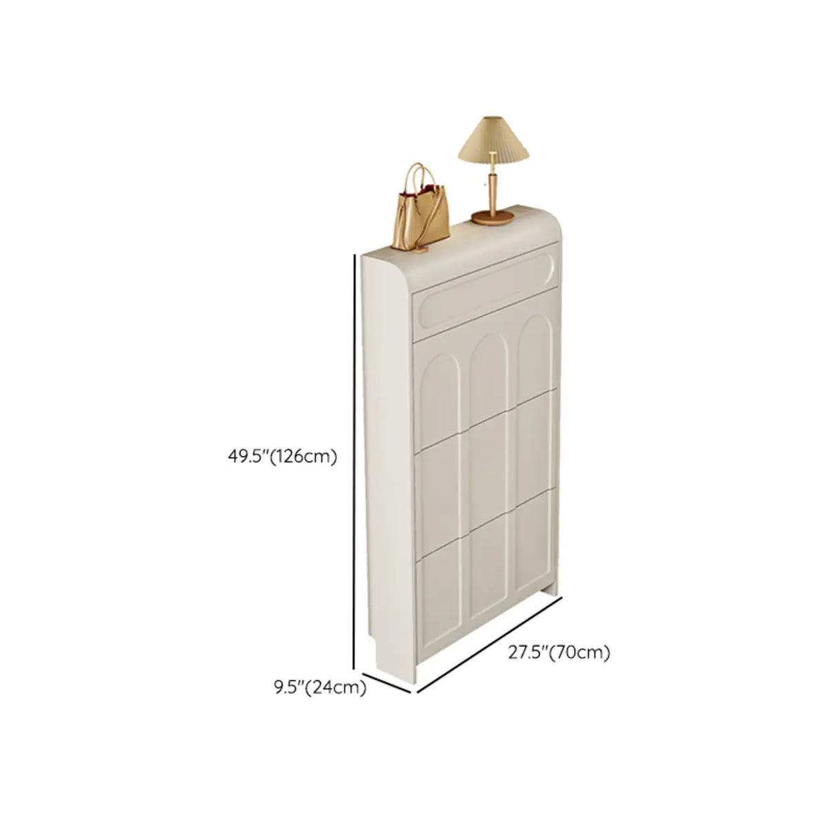 Drop Front Wall-Mounted White Adjustable Shoe Storage Image - 26