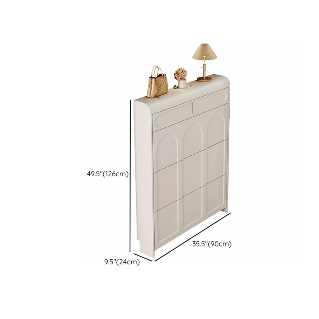 Drop Front Wall-Mounted White Adjustable Shoe Storage Image - 30