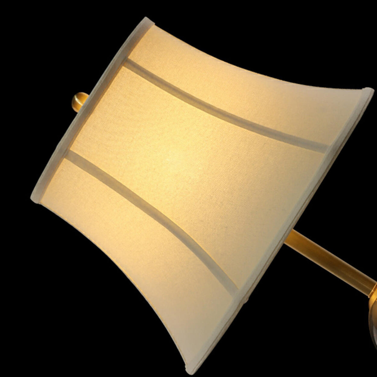 Drum-Shaped Shade Crystal Ball Base Bedside Table Lamp Image - 8