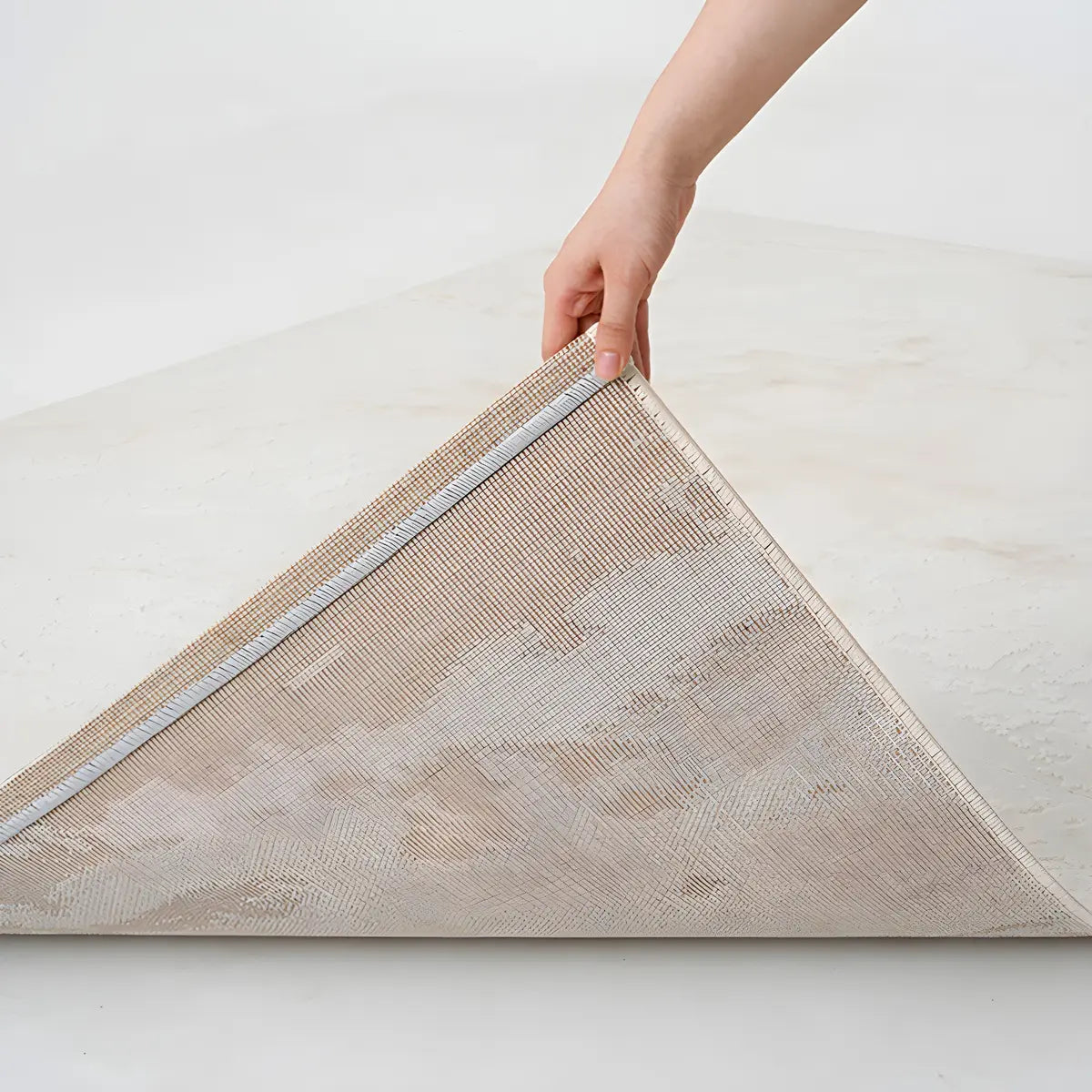 Easy Care Rectangle Polyester Solid Color Area Rug Image - 13