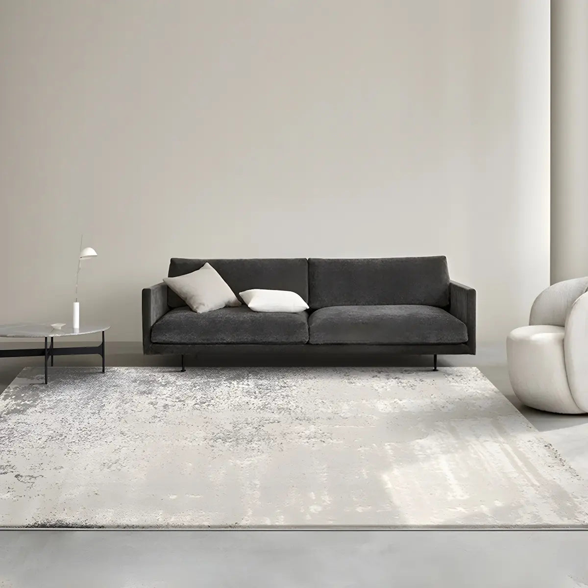 Easy Care Rectangle Polyester Solid Color Area Rug Image - 15