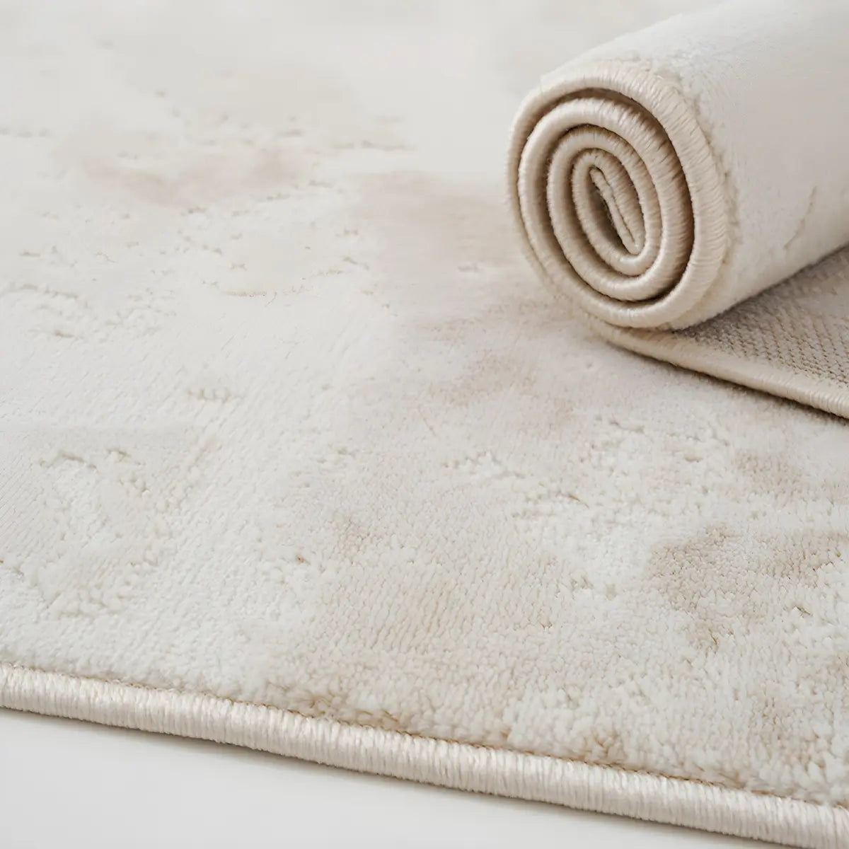 Easy Care Rectangle Polyester Solid Color Area Rug Image - 9