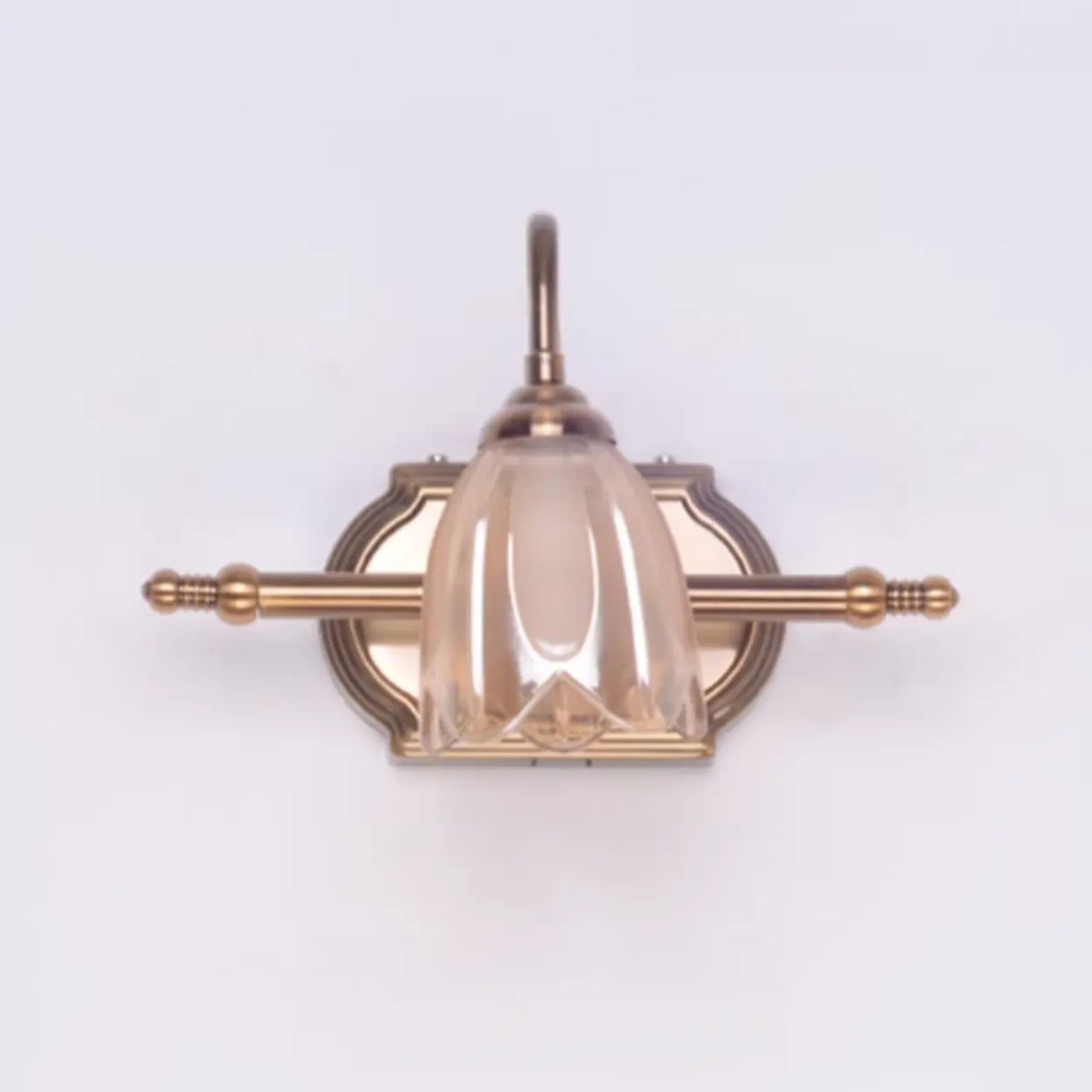 Elegant 3-Light Clear Glass Brass LED Vanity Light Image - 5