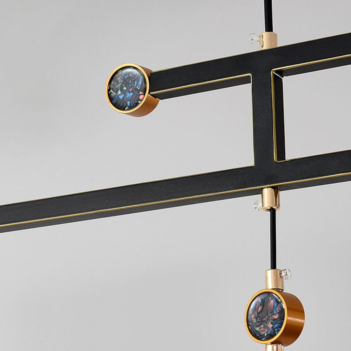 Elegant 4-Light Clear Cylindrical Island Pendant Light Image - 8