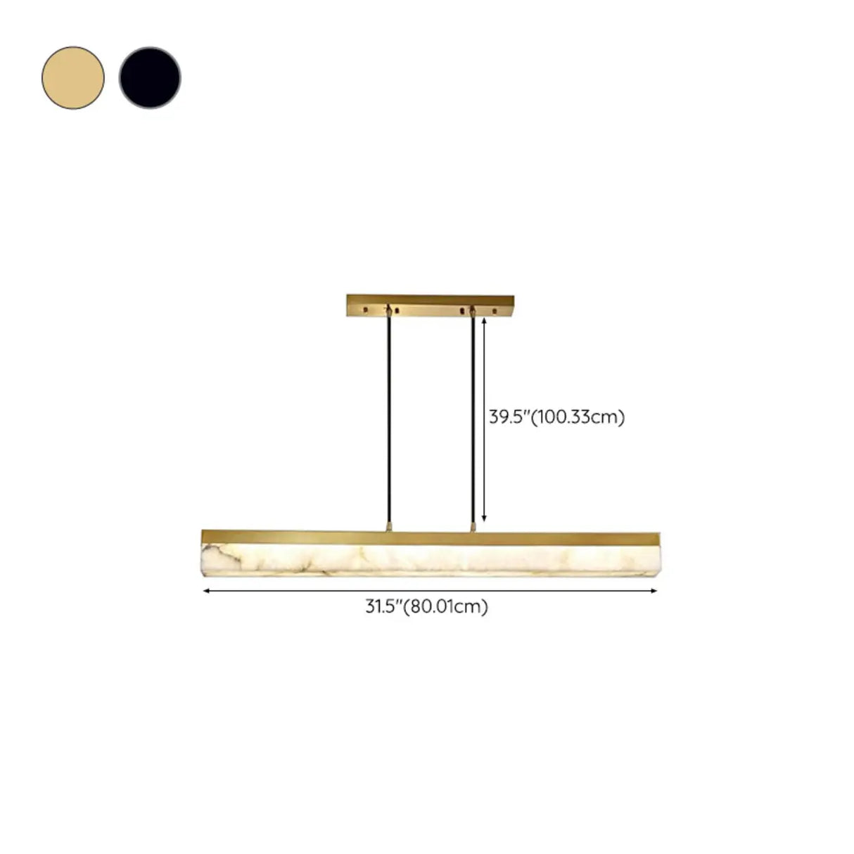 Elegant Alabaster Linear Adjustable Island Pendant Light Image - 18