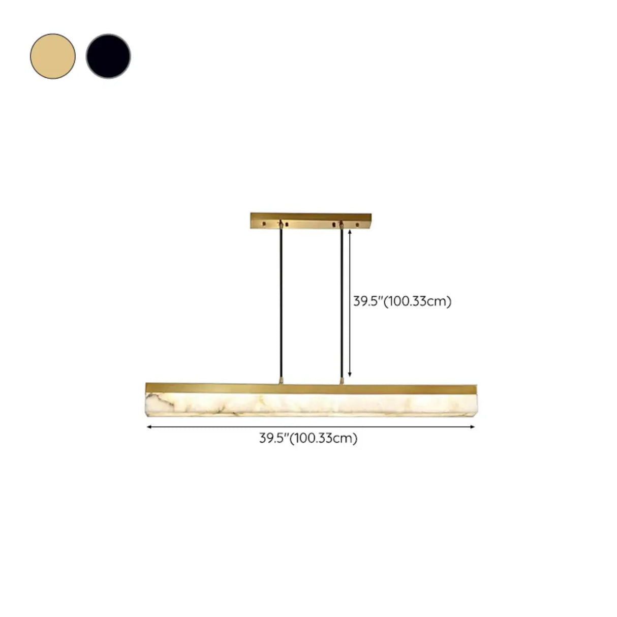 Elegant Alabaster Linear Adjustable Island Pendant Light Image - 19