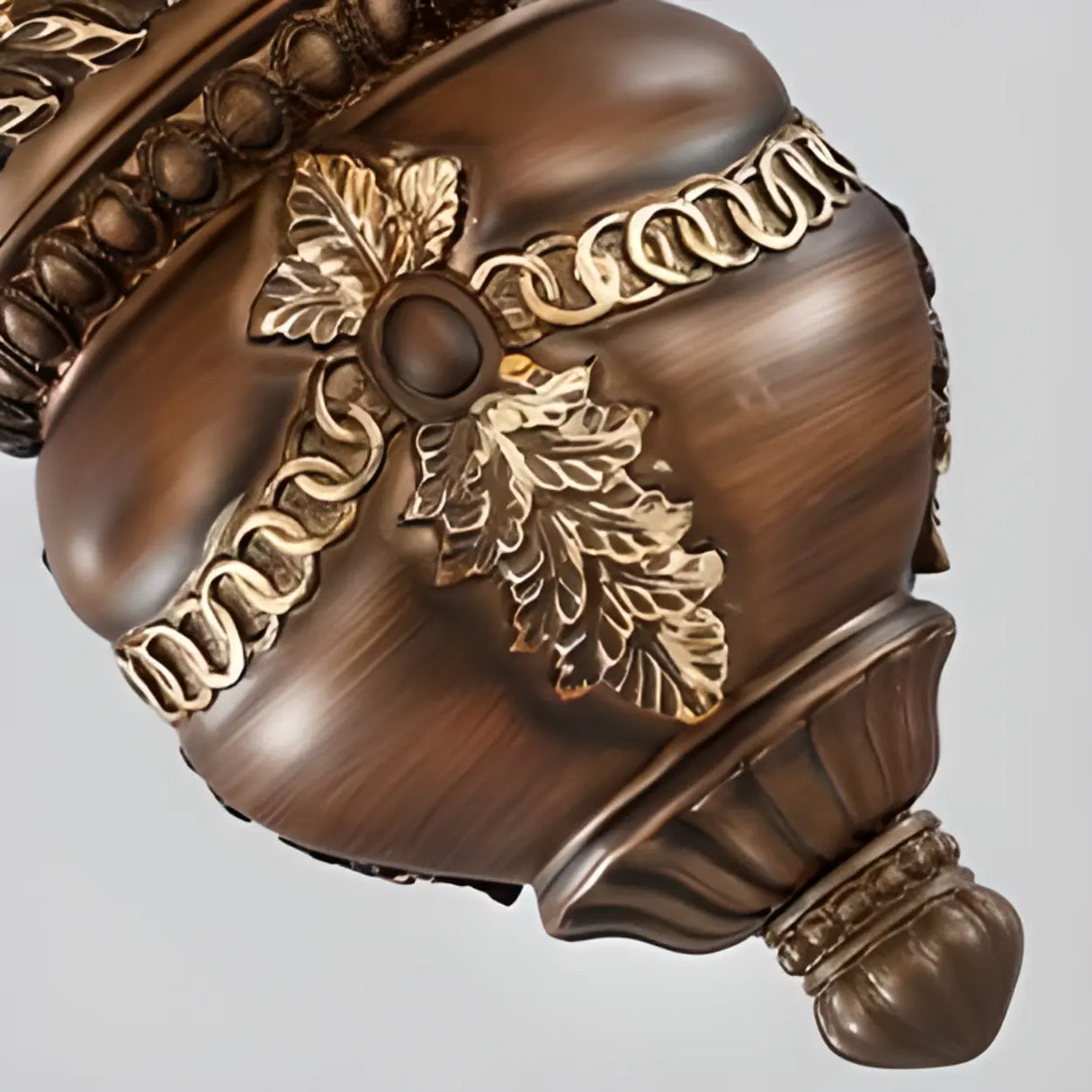 Elegant Antique Bronze 8-Light Vintage Ceiling Chandelier Image - 11