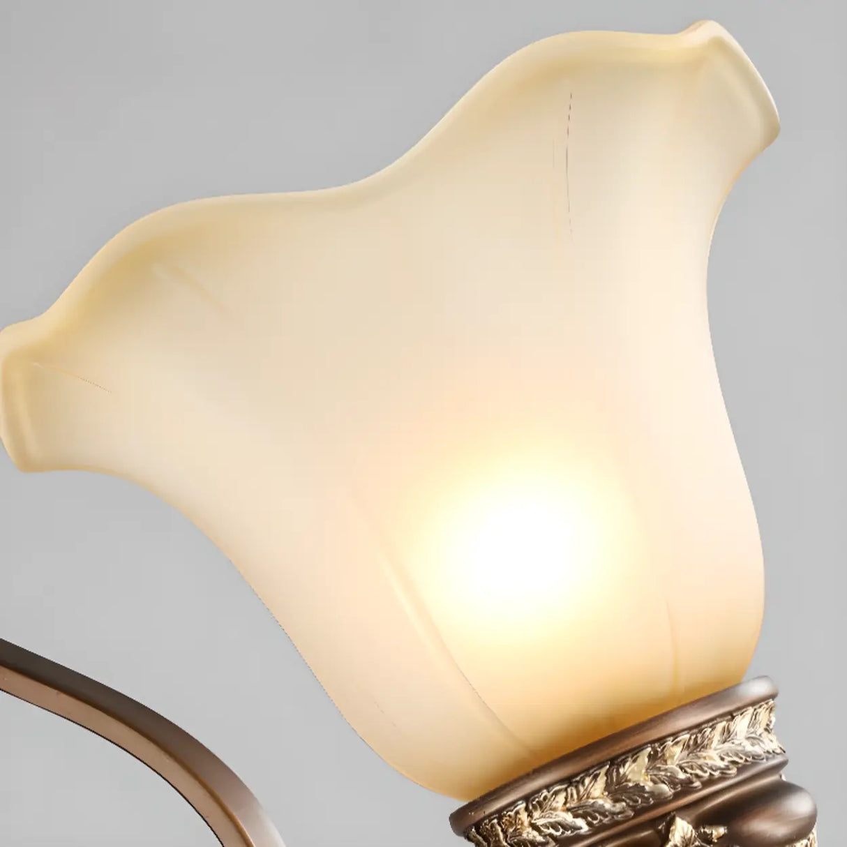 Elegant Antique Bronze 8-Light Vintage Ceiling Chandelier Image - 14