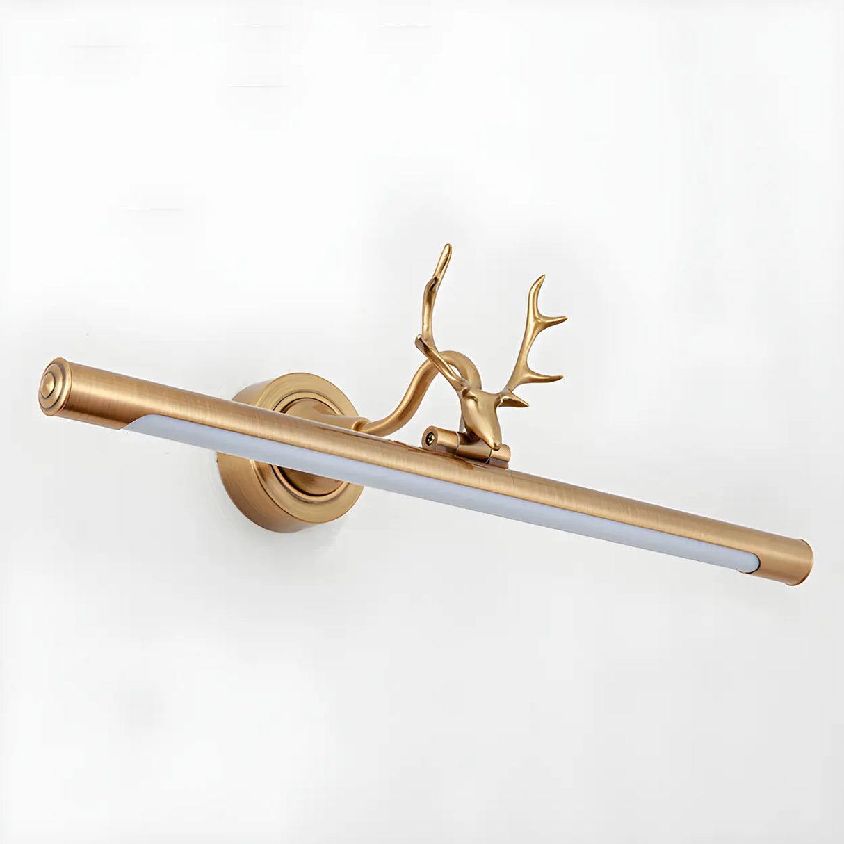 Elegant Antler-Inspired Brass Metal Vanity Light Image - 11