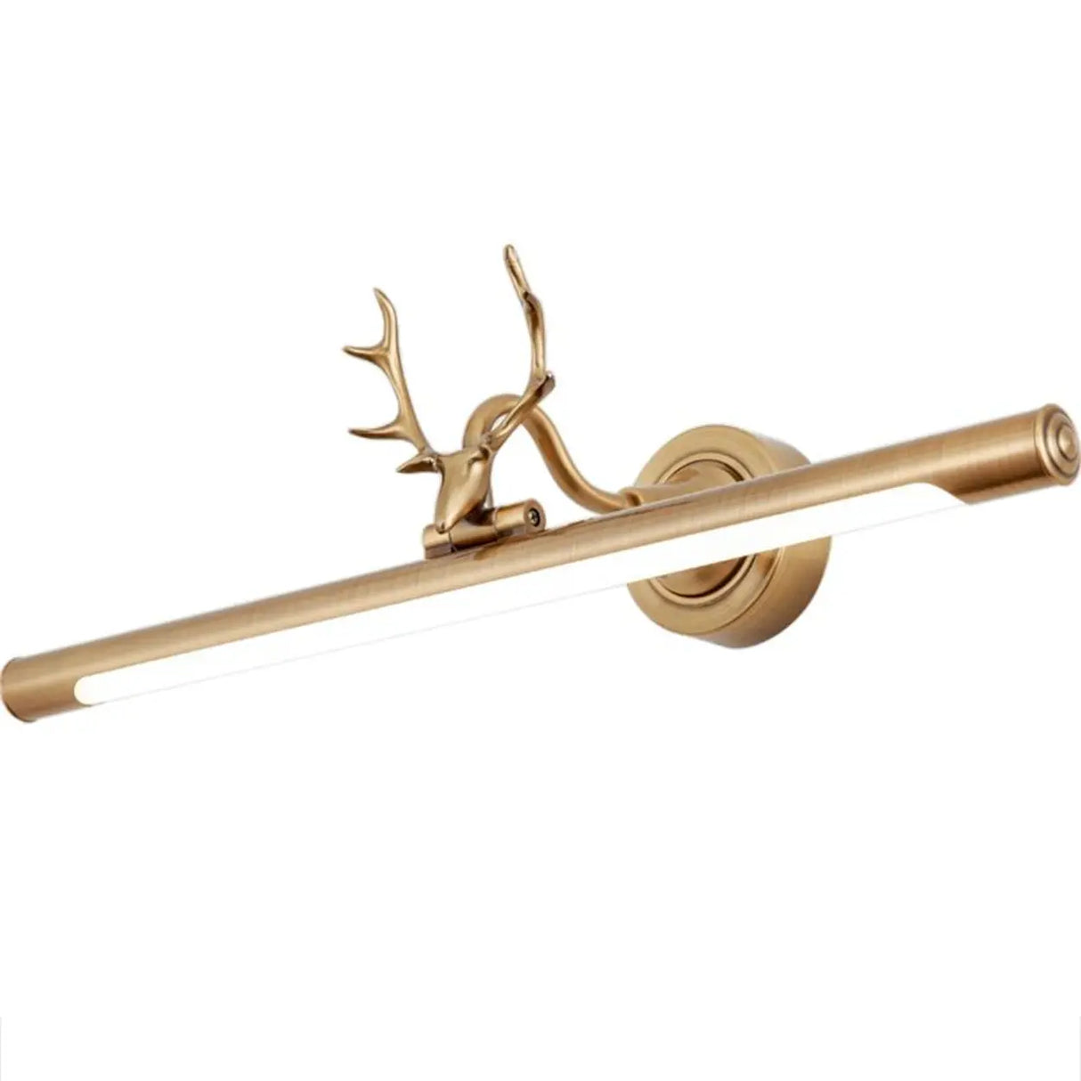 Elegant Antler-Inspired Brass Metal Vanity Light Image - 6