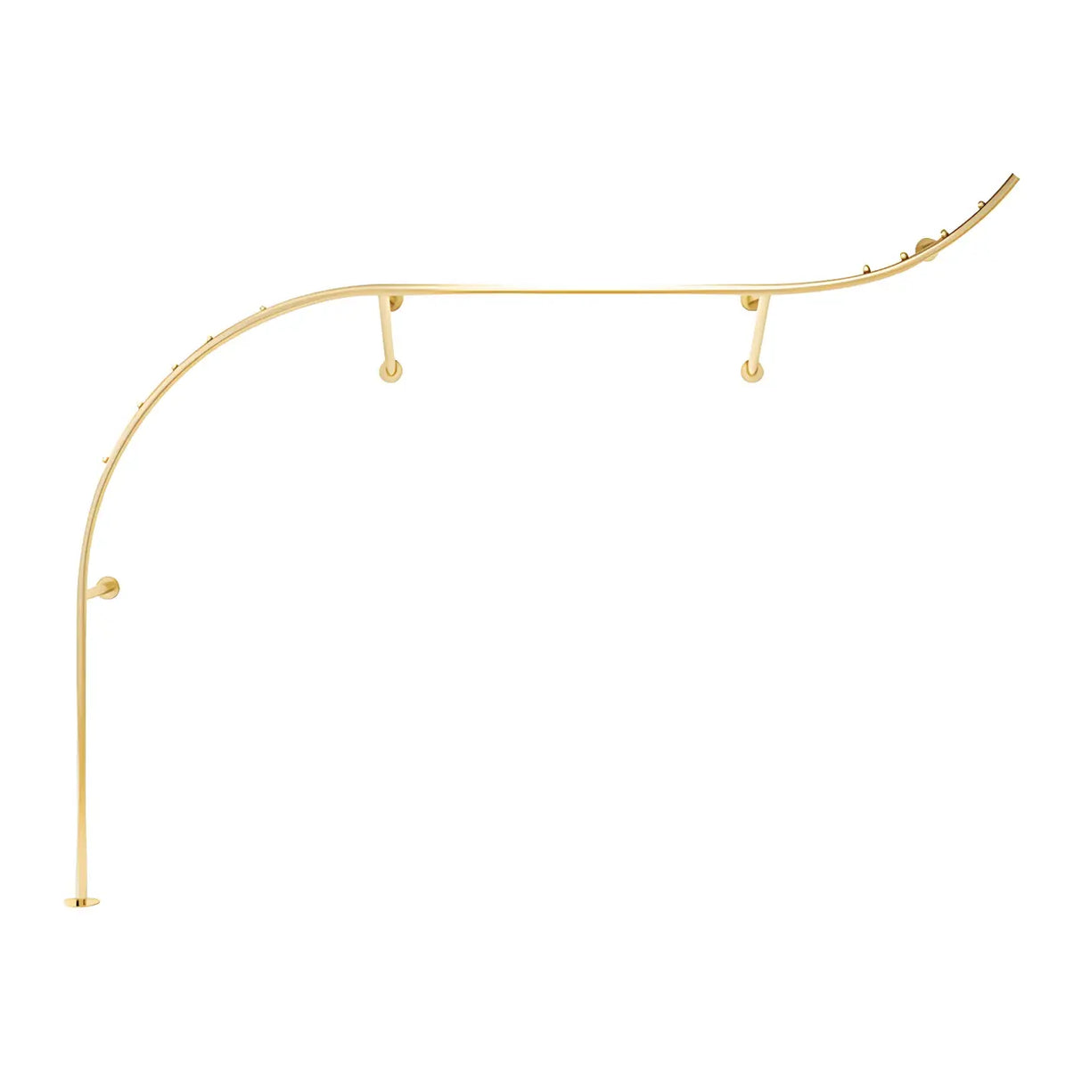 Elegant Arc Metal Gold Large Wall Mounted Coat Rack Image - 10