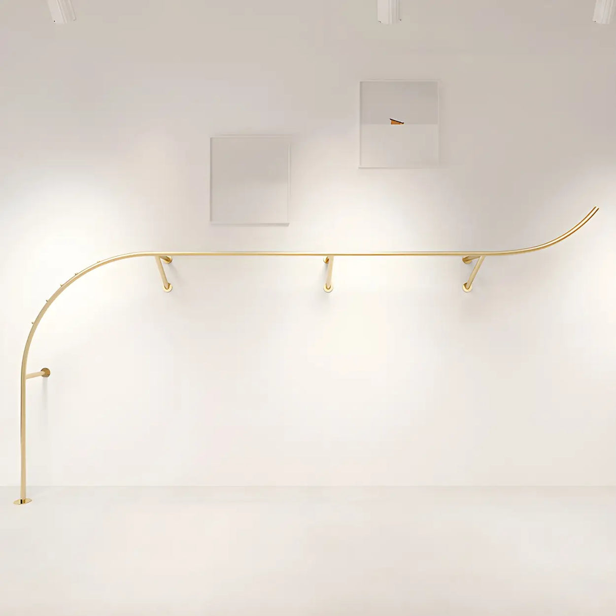 Elegant Arc Metal Gold Large Wall Mounted Coat Rack Image - 11